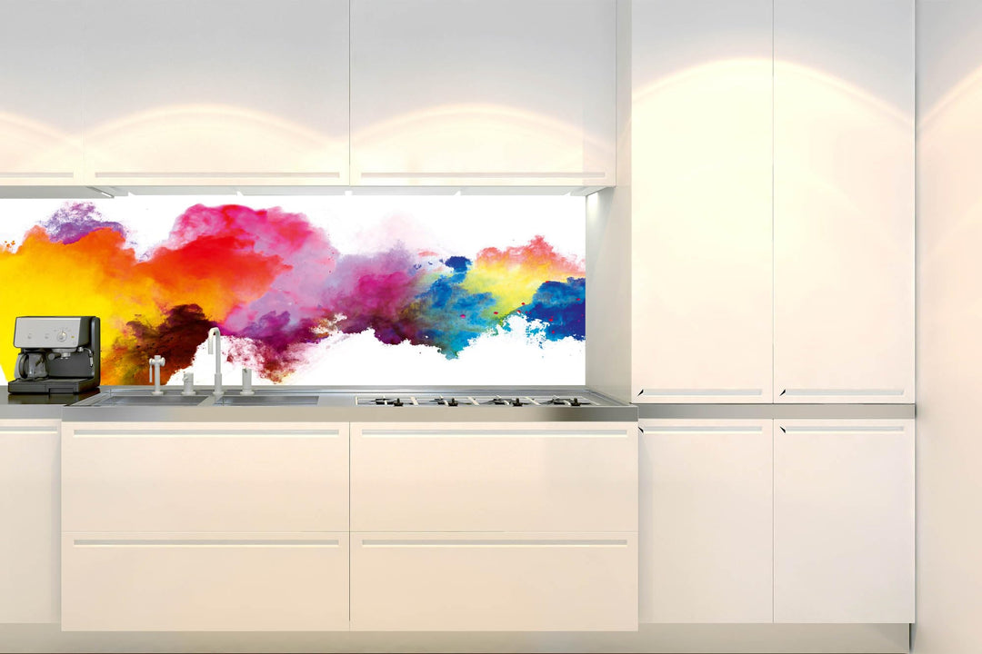 DIMEX Küchenrückwand Folie Selbstklebend FARBEXPLOSION 180 x 60 cm | Klebefolie - Dekofolie - Spritz