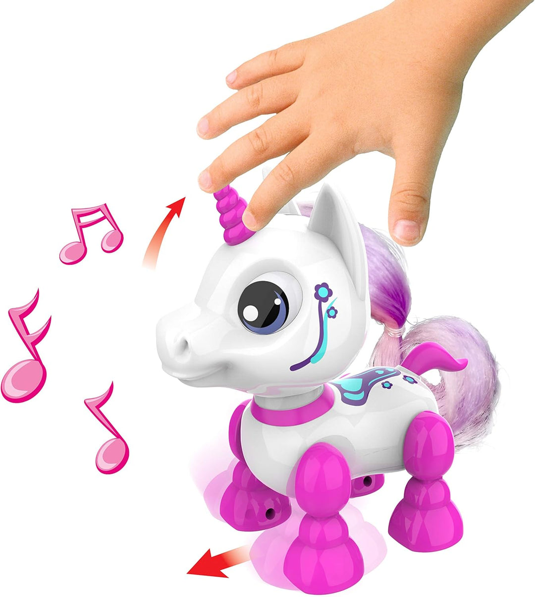 YCOO 88525 ROBO HEADZ UP Einhorn by Silverlit, Einhorn Roboter, Ton- und Lichteffekte, Roboter für K