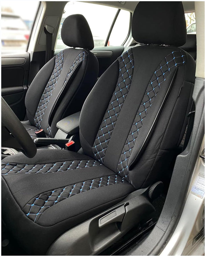BREMER SITZBEZÜGE Mass Auto Schonbezüge kompatibel mit Skoda Fabia 3 Fahrer &amp; Beifahrer Set ab 2014-