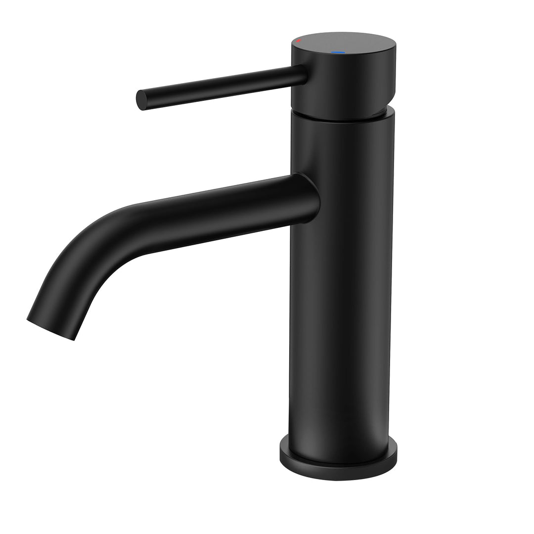 FORIOUS Wasserhahn Bad,Waschtischarmatur Waschbecken Armaturen Schwarz Einhandgriff Mischbatterie fü
