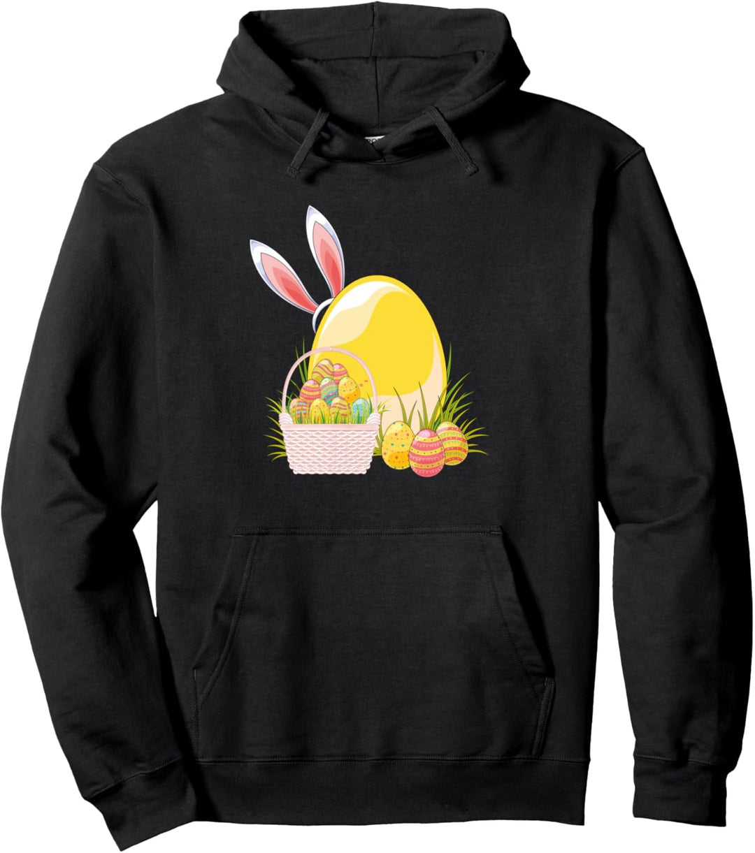 Ostereier Hasenohren Osterkörbchen Osterhase Ostern Pullover Hoodie
