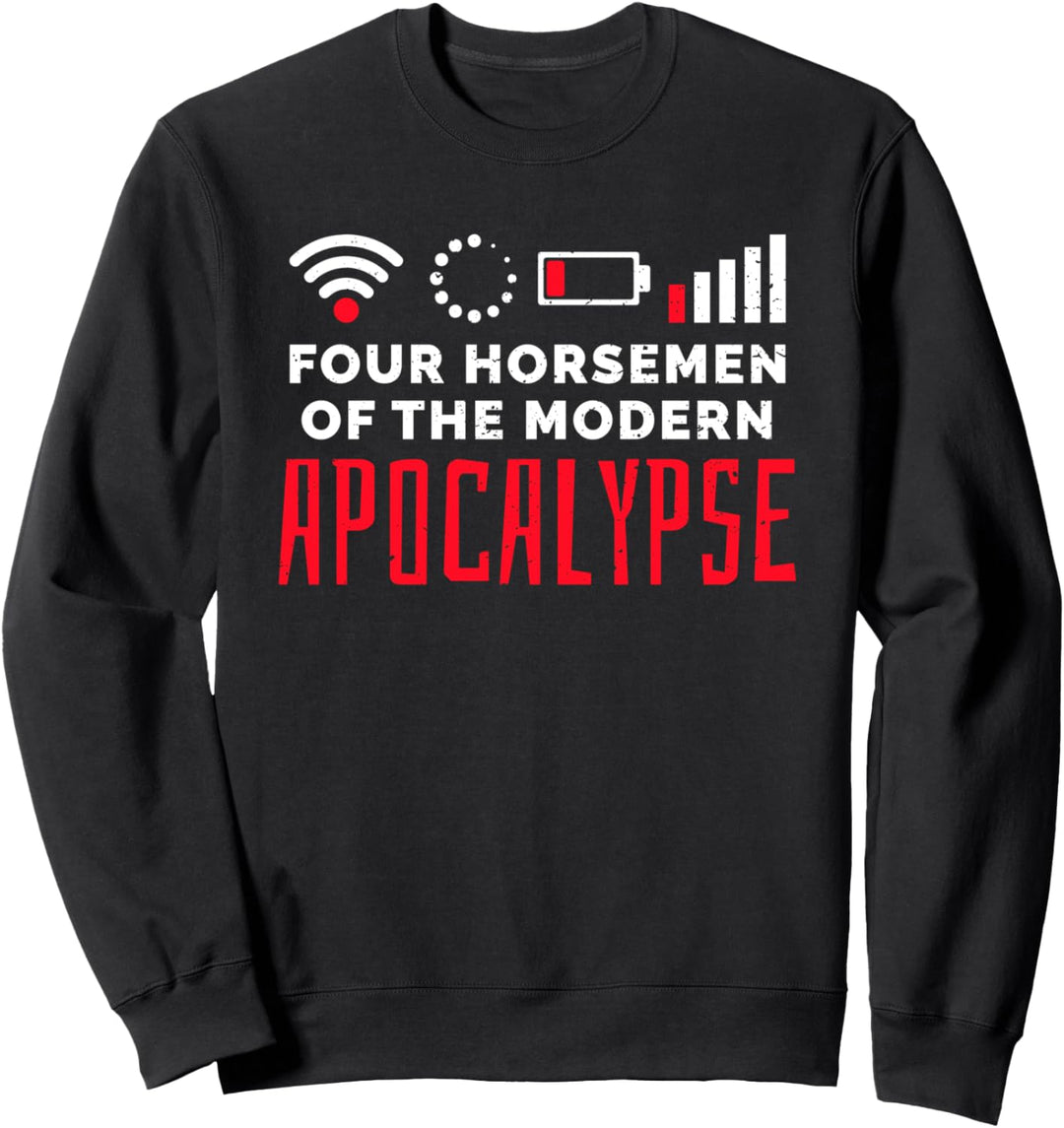 Gamer Geschenk: Die Vier Modernen Apokalyptischen Reiter Sweatshirt