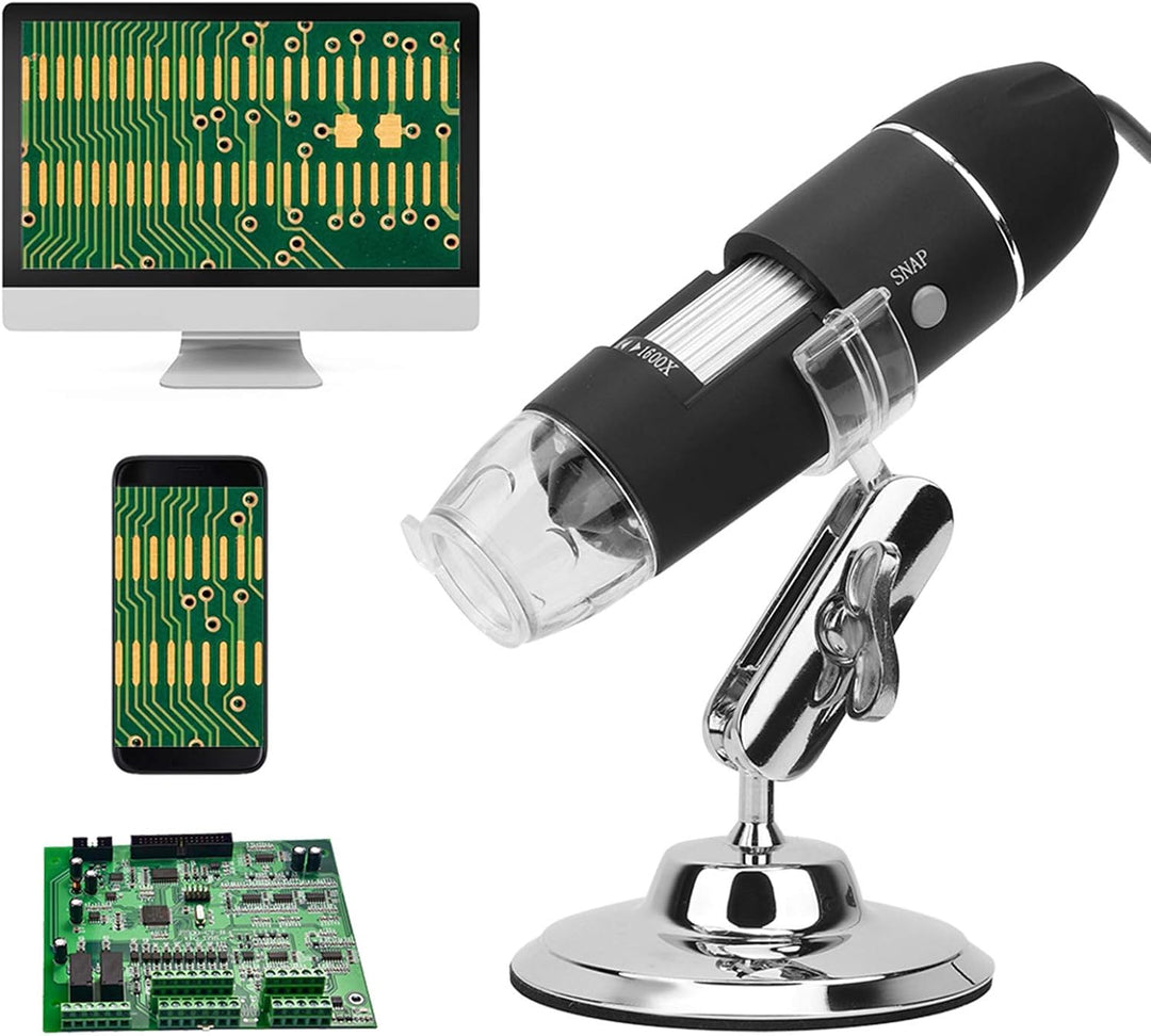 Elektronenmikroskop, digitale Mikroskopkamera, 30 W 1600X USB 5 V DC, LED-Mikroskop, HD-Handmikrosko
