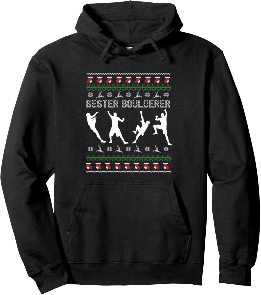 Ugly Boulderer Kletterer Bouldern Klettern Nikolaus Geschenk Pullover Hoodie