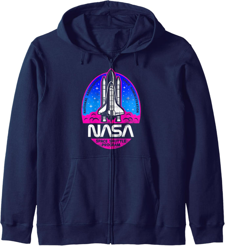 NASA Space Shuttle Program Pink & Purple Logo Kapuzenjacke