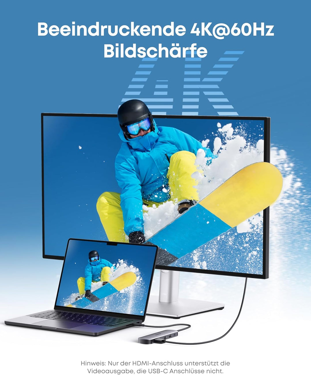 Anker 7-in-1 USB-C Hub mit 4K@60Hz HDMI, 85W Power Delivery, USB-A/C-3.0-Ports und SD/microSD-Karten