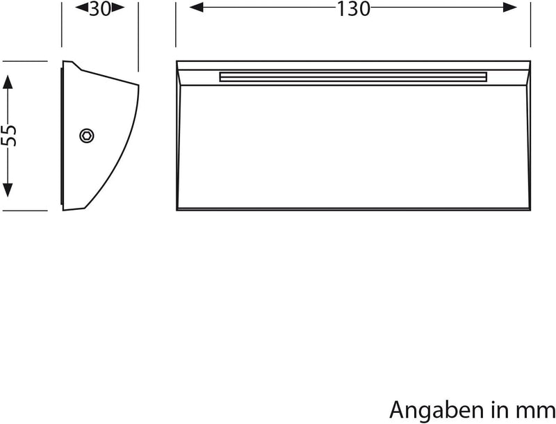 ledscom.de LED Wand-Lampe/Treppenlicht SEGIN für aussen, IP54, flach, Downlight, schwarz matt, eckig