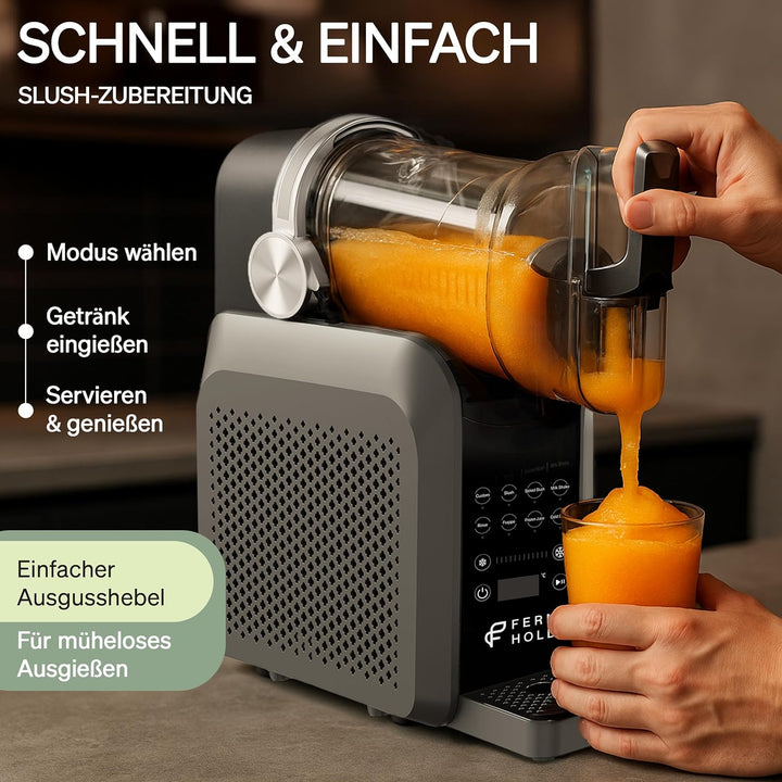 Slush Maschine mit 7 smarten Programmen - 1.8L Slushie Machine für Zuhause für Slushi, Frappé, Milch