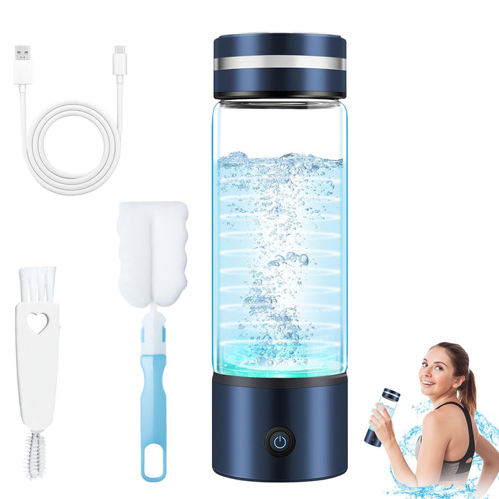 Wasserstoff-Wasserflasche,420ml Wiederaufladbarer Wasserstoff-Generator mit SPE PEM Technologie,Trag