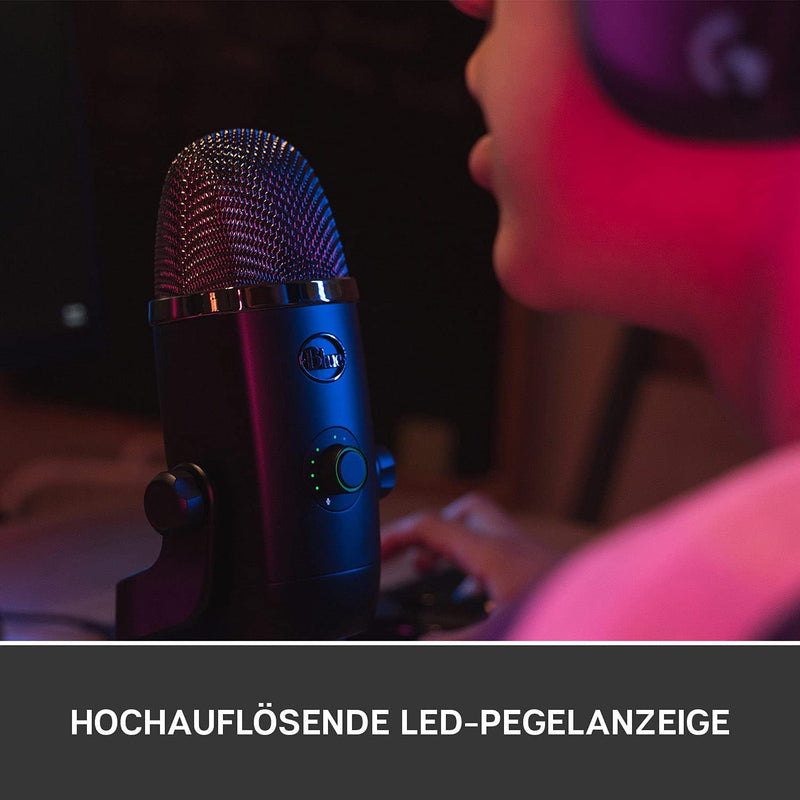 Logitech for Creators Blue Yeti X USB-Mikrofon für PC, Podcast, Gaming, Streaming, Studio, Computerm