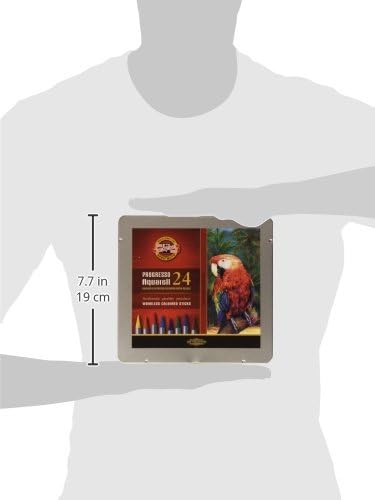 Koh-I-Noor Progresso Aquarell Buntstifte-Set, holzlos, 24 Stück