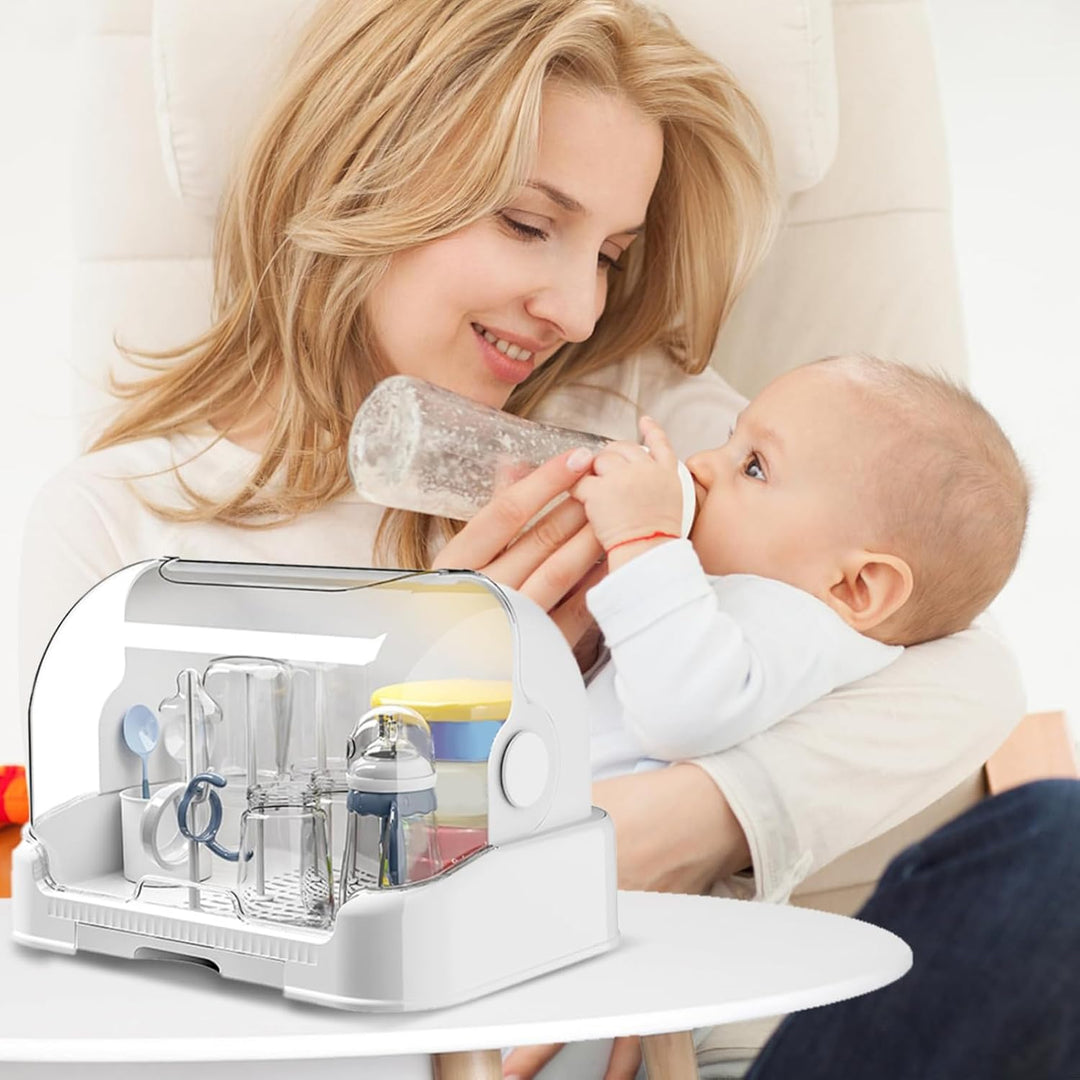 Abtropfgestell Für Babyflaschen Mit Abdeckung, Trockenständer Babyflaschen Mit Abnehmbarer Tropfscha