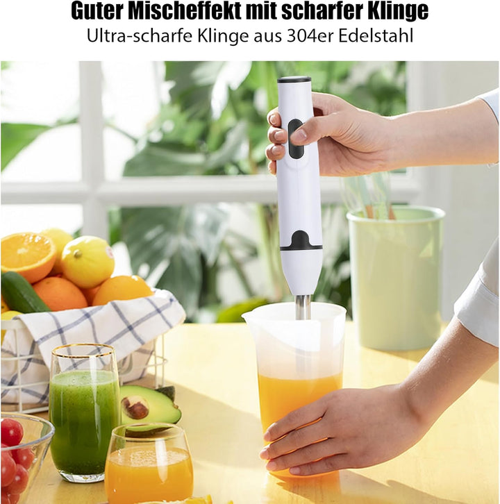 400W Stabmixer, Stabmixer mit Edelstahlfüssen für die Küche, Haushalts-Handmixer, für Pürees, Smooth