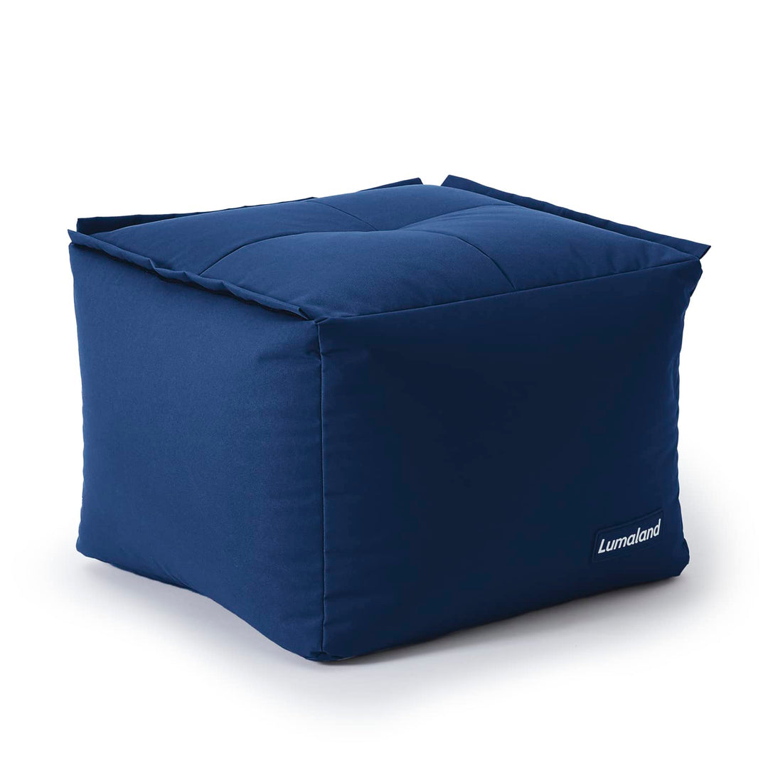Lumaland Sitzsack-Lounge Modular Pouf | Individuell erweiterbarer &amp; leichter Hocker | Waschbare Sitz