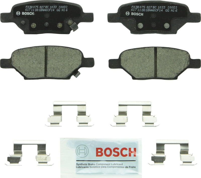 Bosch BC1033 QuietCast Premium Ceramic Disc Bremsbelagsatz für Chevrolet: 05-09 Cobalt, 08-10 HHR, 0