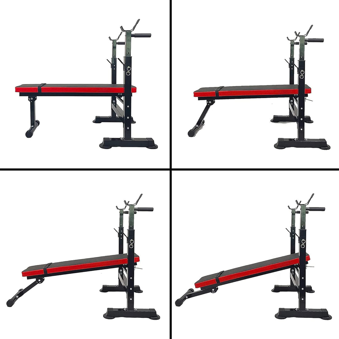 BalanceFrom Multifunktionale Workout-Station, verstellbare Olympische Trainingsbank mit Kniebeugenst
