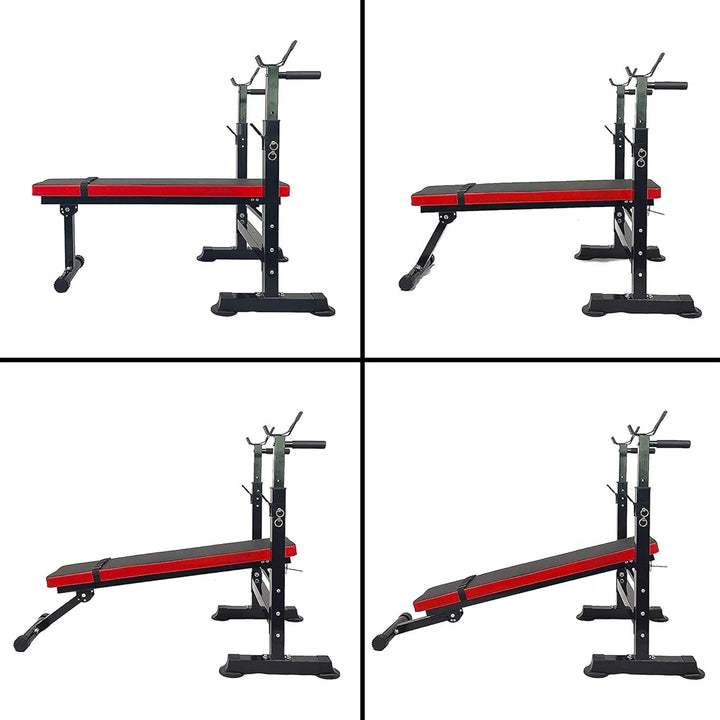 BalanceFrom Multifunktionale Workout-Station, verstellbare Olympische Trainingsbank mit Kniebeugenst