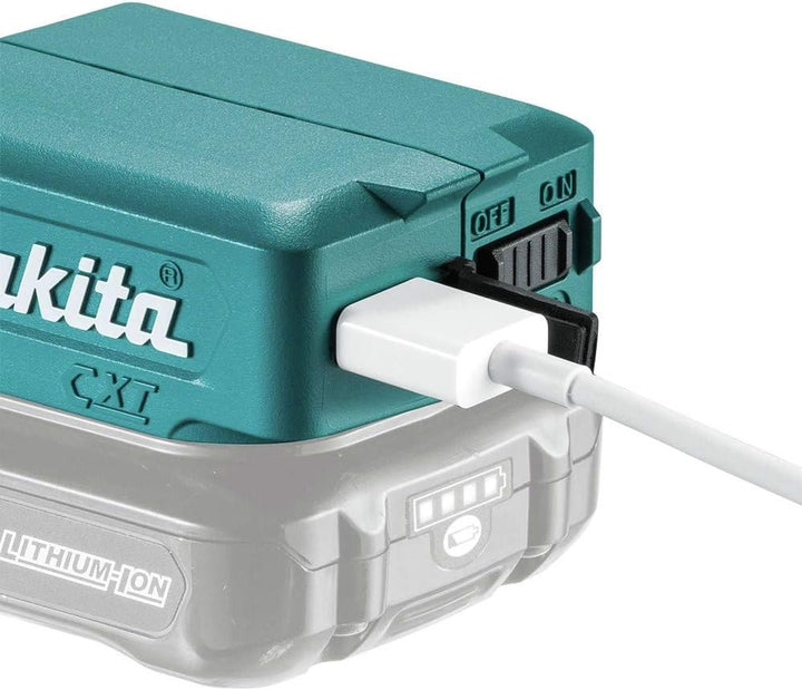 Makita DEAADP08 USB Adapter für 10,8V/12V max. für Li-Ion Akkus Schwarz