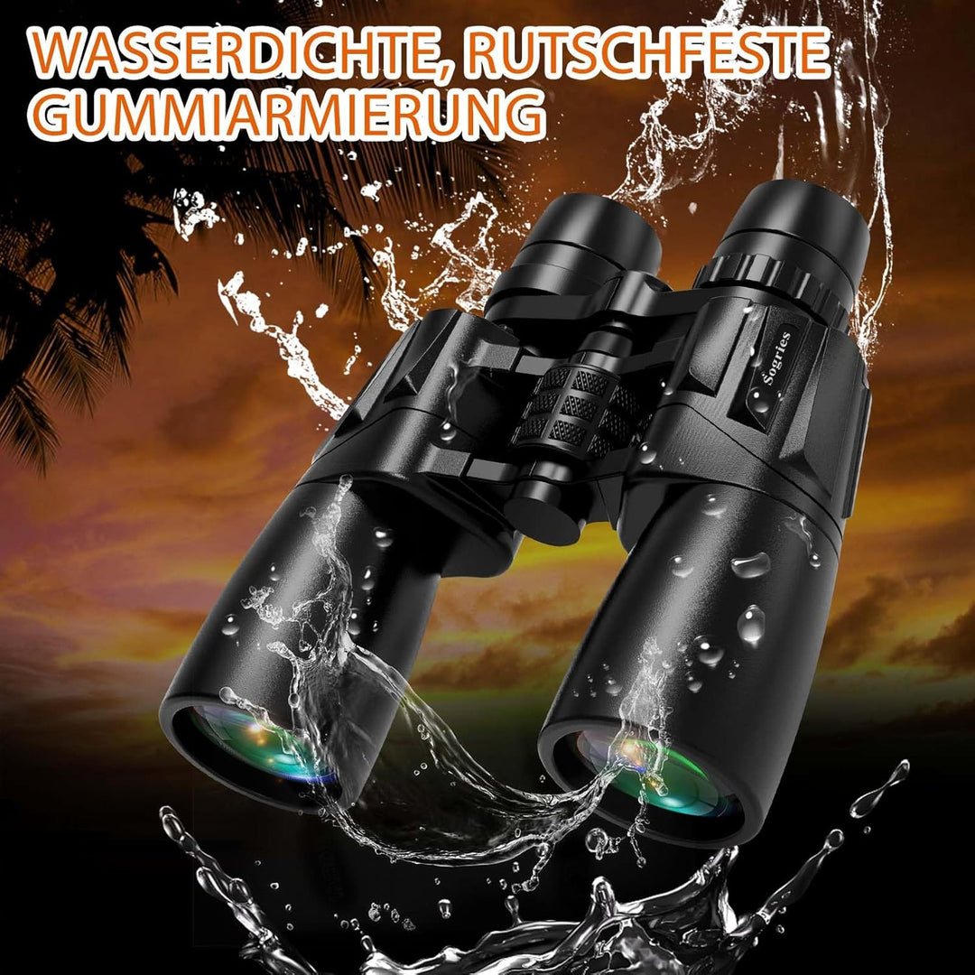 10–30x50 Zoom Fernglas für Erwachsene, HD Fernglas für Vogelbeobachtung, Reisen, Jagd, Konzerte mit