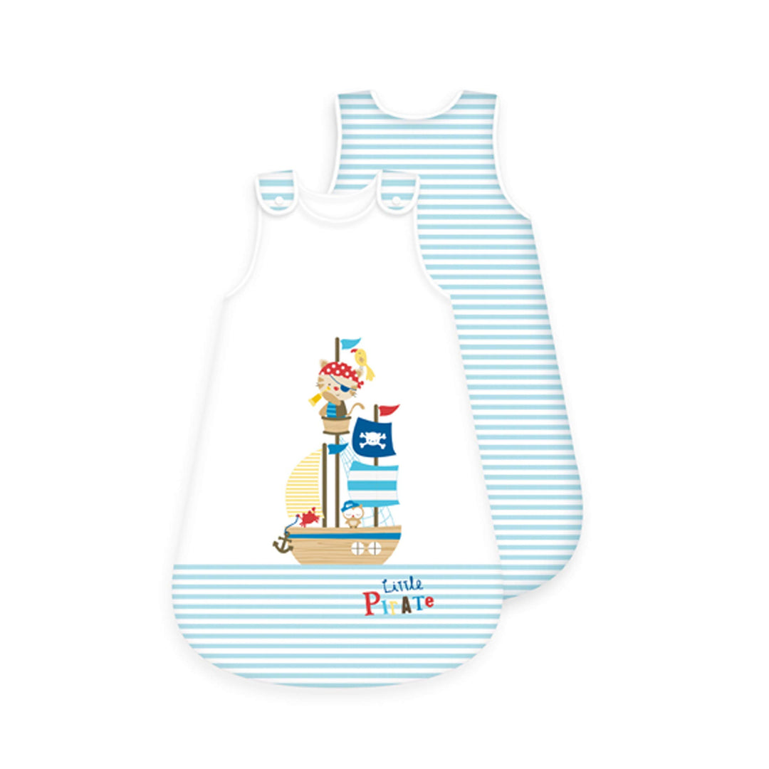 Arle-Living Piraten Baby Schlafsack - ganzjährig - umlaufender Reissverschluss (70 cm), 70 cm