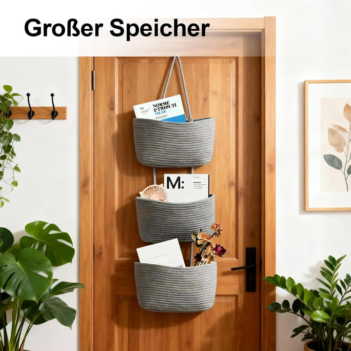 DYOUen Vielseitiger Hänge-Organizer aus gewebtem Baumwollseil für Bad, Kinderzimmer und Schlafzimmer