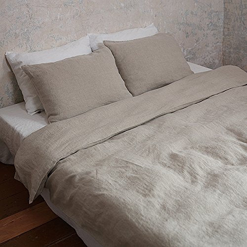LinenMe 240 x 220 cm Vorgewaschenes naturfarbenes Leinen-Duvet 0296308 220 x 240 cm, 220 x 240 cm