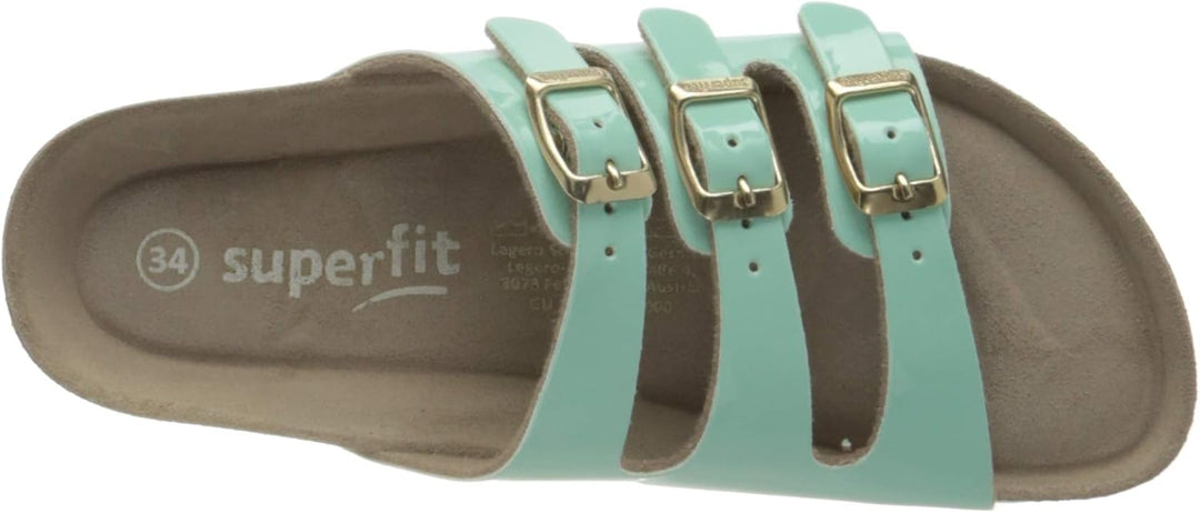 Superfit Mädchen Fussbettpantoffel Pantoffeln 25 EU Türkis 7000, 25 EU Türkis 7000