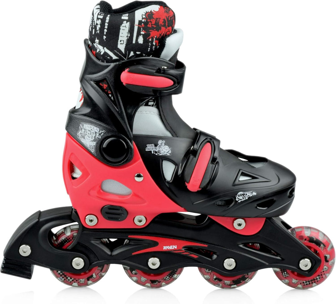 Raven 3in1 Kinder Inlineskates/Triskates/Rollschuhe Balloon verstellbar 33-36 (20 cm-22,5 cm) Singer