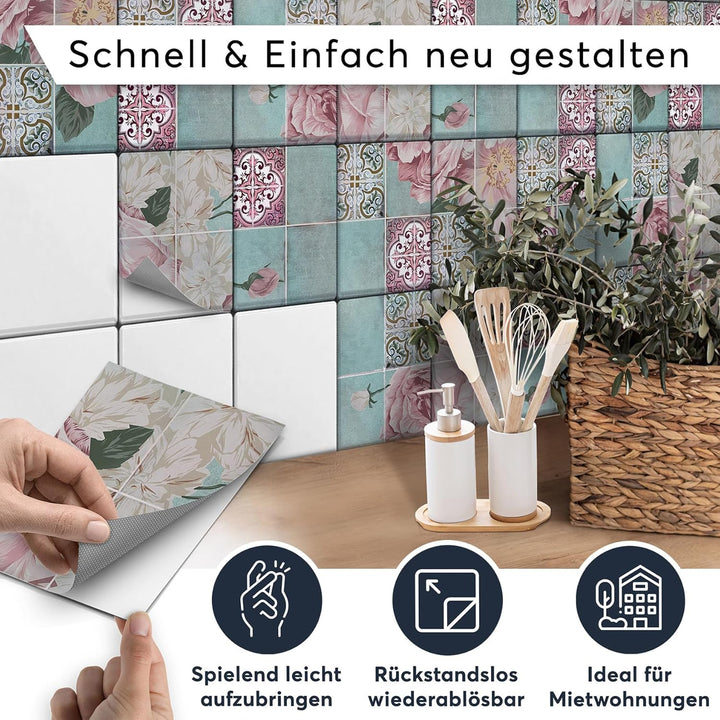 CREATISTO Mosaik-Fliesen Fliesensticker Fliesenfolie - Aufkleber Sticker für Wandfliesen I Stickerfl