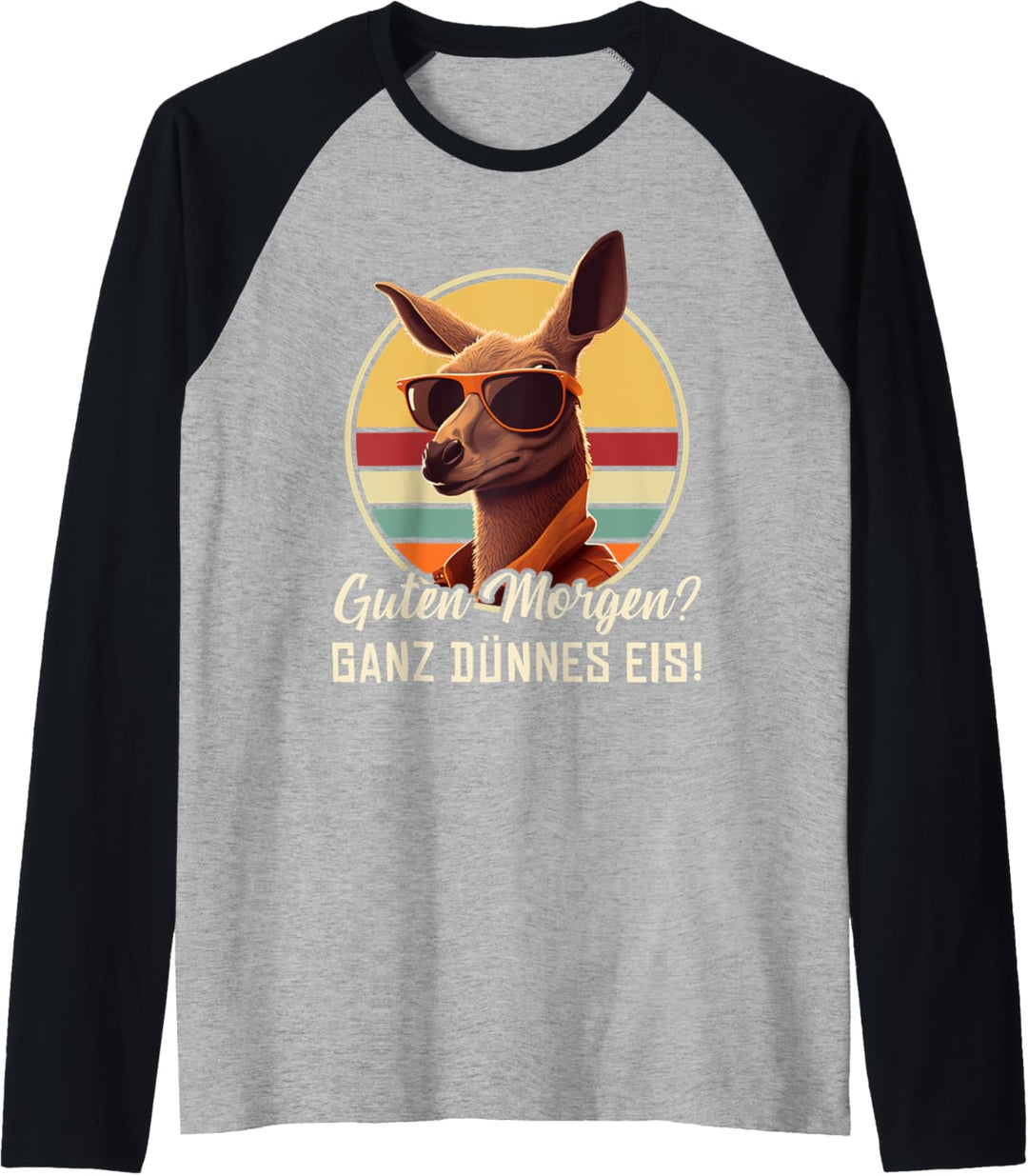 Lustiges Känguru Kostüm Outfit Retro Guten Morgen Sprüche Raglan