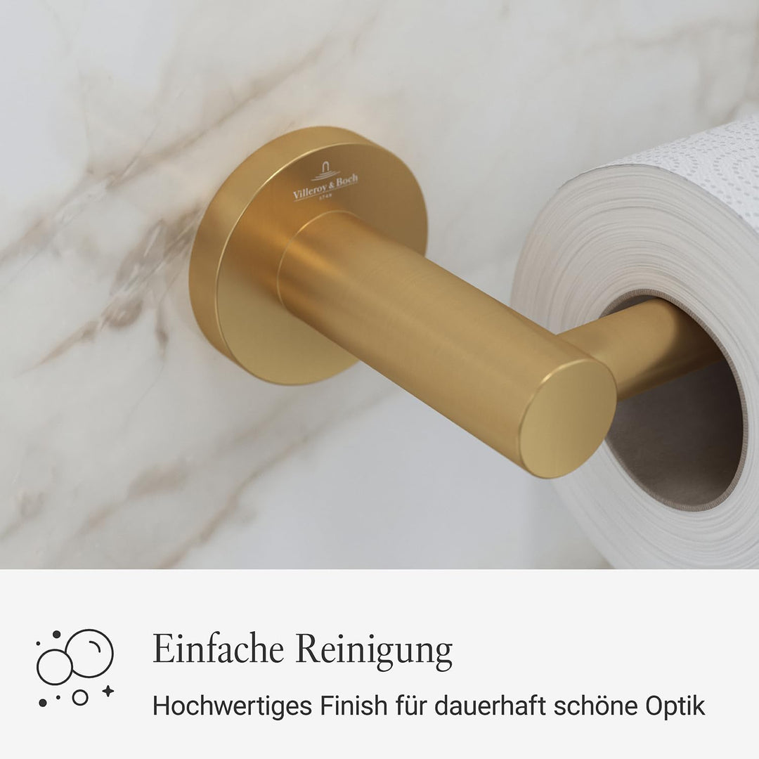 Villeroy &amp; Boch Elements Tender Toilettenpapierhalter ohne Deckel, Klopapierhalter für Wandmontage,