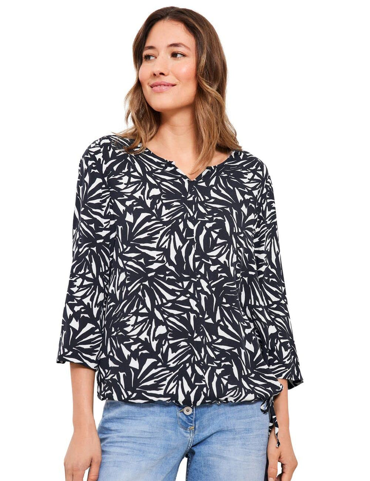 Cecil Damen Blusenshirt Bedruckt M Deep Blue, M Deep Blue