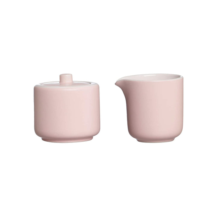 Ritzenhoff & Breker Milch- und Zuckerset Jasper, Rosa, Milchkännchen & Zuckerdose aus Keramik, Ausse