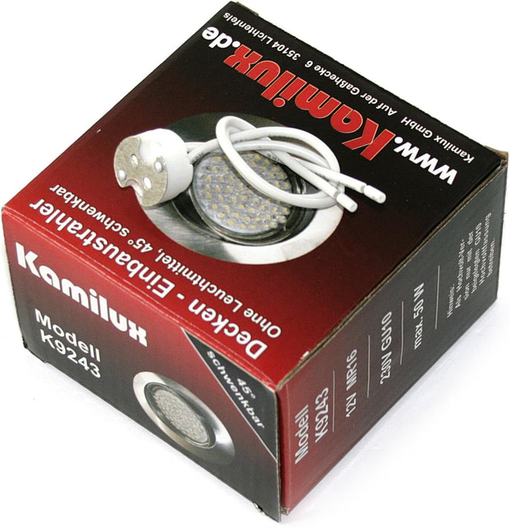 Kamilux 10er Pack Einbaustrahler/Spot Bajo in weiss, Halogen oder LED geeignet, inkl. GU10 Fassung u