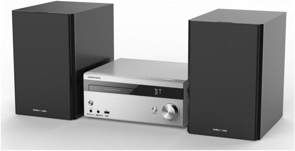 Grundig CMS 4000 BT DAB HiFi System Silber, mit Bluetooth FM/DAB+ 100 Watt RMS Single, FM/DAB+ 100 W