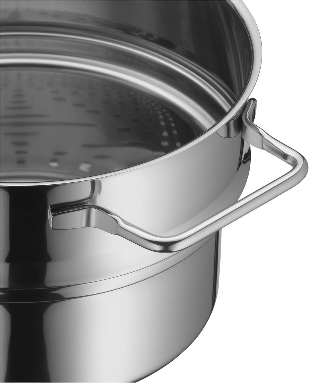 WMF Gemüse-/ Kartoffeldämpfer 20 cm, Dampfgarer Einsatz für Topf, Siebeinsatz für Töpfe, Cromargan E