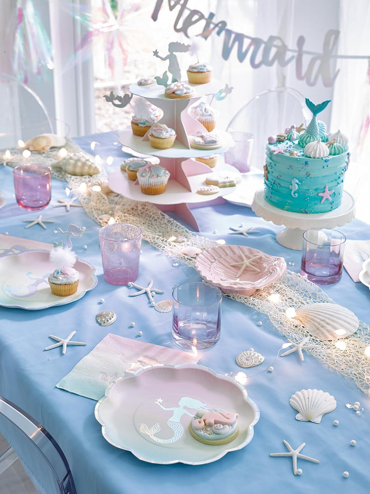 Talking Tables We Heart Pastels, Doppelseitiger Kuchenstand mit 3 Lagen aus Karton, H 37,5 cm x B 30