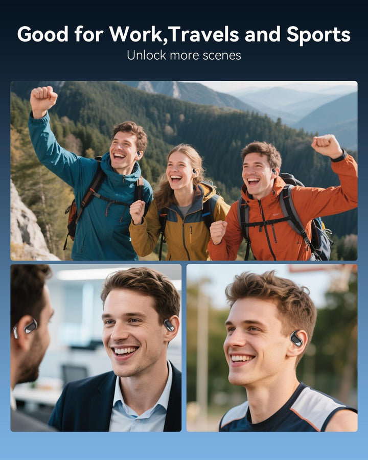 MONODEAL KI Übersetzer kopfhörer, 144 Sprachen Kopfhörer Übersetzer Echtzeit, Translator Earbuds, Üb