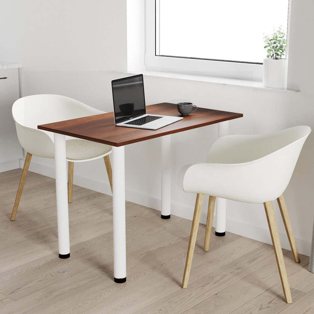 AKKE 60x40 | Esszimmertisch - Esstisch - Tisch mit weissen Beinen - Küchentisch - Bürotisch | WALNUS
