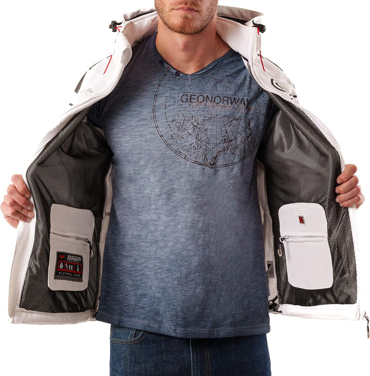 Geographical Norway Herren Tambour Herren Softshell Jacke S Weiss, S Weiss