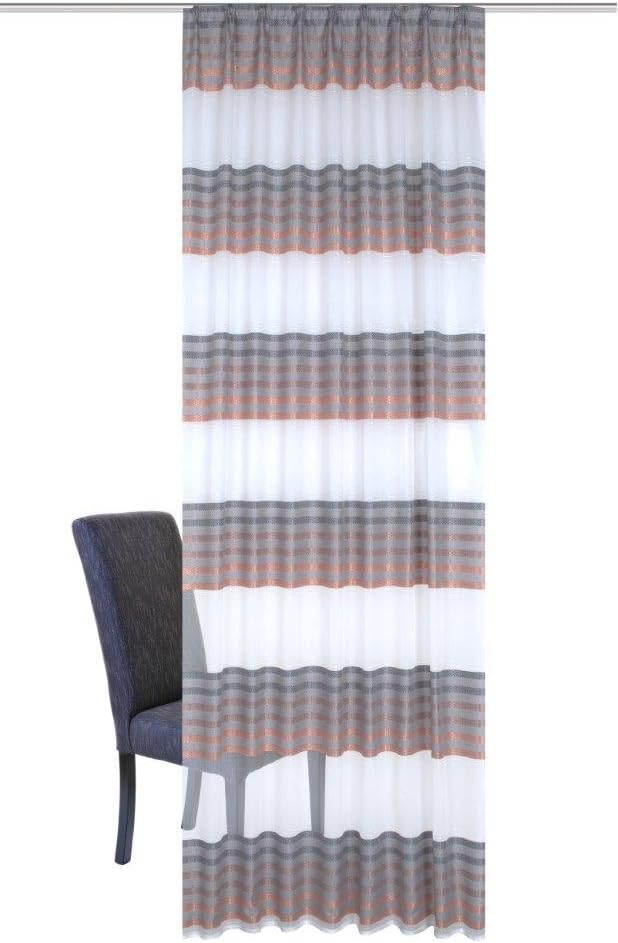 Home fashion Fertigschal, Stoff, Kupfer, 245 cm x 140 cm Kupfer 245 cm x 140 cm, Kupfer 245 cm x 140
