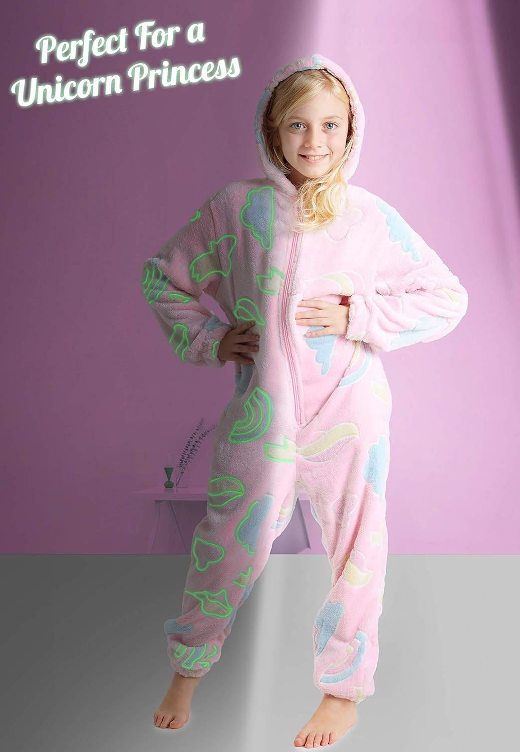 CityComfort Jumpsuit Kinder Einteiler Fleece Overall Onesie Kinder Mädchen Jungen 4-14 Jahre 11-12 J