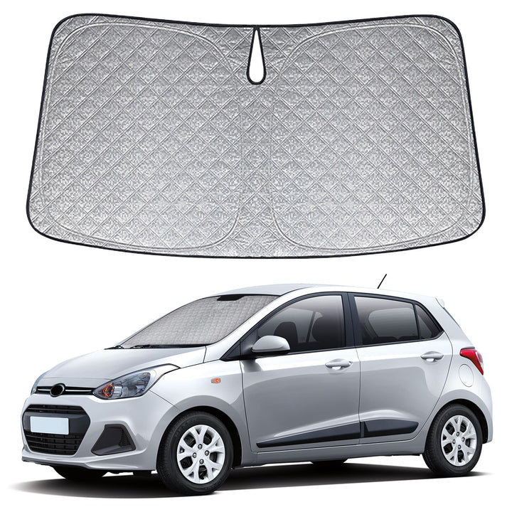 Sonnenschutz Hyundai i10 2013-2022, Faltbarer Sonnenschirm Auto Windschutzscheibe UV Schutz Reflekti