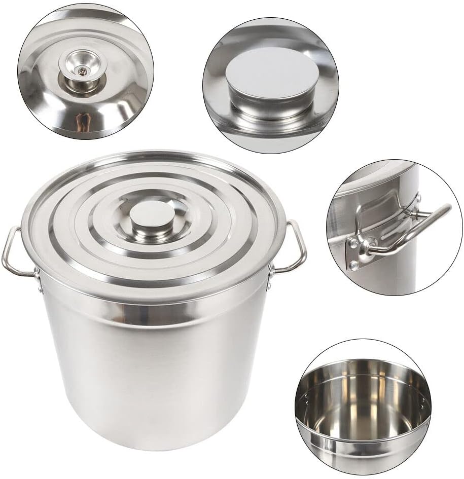 30|50|70 Liter Gastronomie Kochtopf Suppentopf Mit Edelstahl Deckel, Multifunktionaler für die Herdp