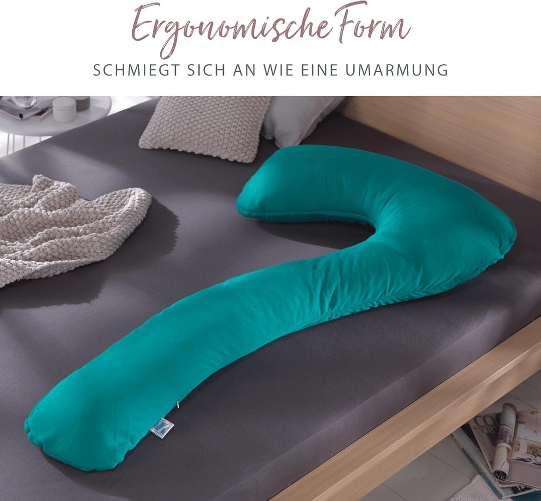 Theraline my7 Seitenschläferkissen mit Bezug, waschbar 60°C, Stillkissen & Lagerungskissen ergonomis