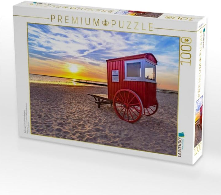 CALVENDO Puzzle Badewagen im Sonnenuntergang 1000 Teile Lege-Grösse 64 x 48 cm Foto-Puzzle Bild von