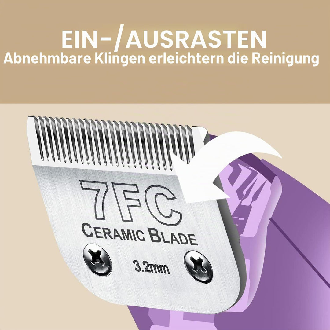 Austauschbare Schermesser für Haustiere, kompatibel mit Andis, Oster und Wahl (7FC) Haarschneidemasc