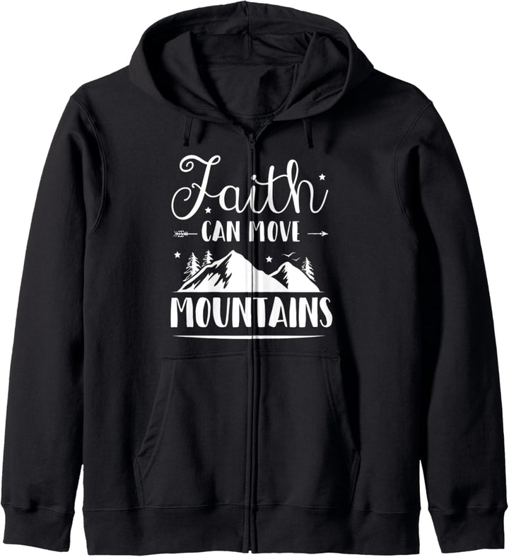Glaube kann Berge versetzen, Christliches Design Frauen Kapuzenjacke