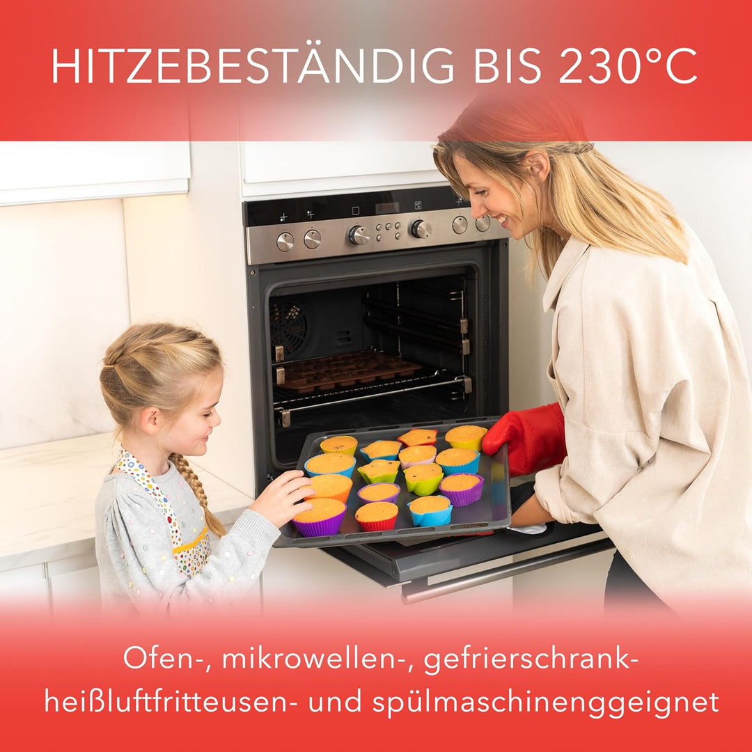 AVANA Wiederverwendbare Muffinformen aus hochwertigem Silikon Cupcakeförmchen BPA-Frei Backformen Mu