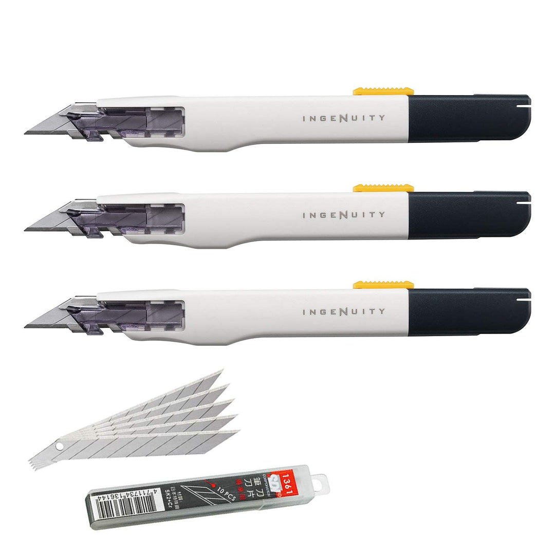 SDI - Pack Sicherheits Cutter Professionel Hohe Präzision SDI Ingenuity mit 10 Ersatzklingen Stahl S